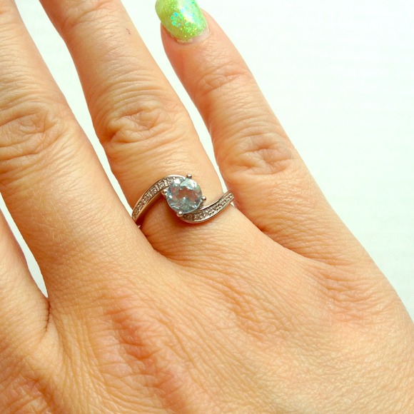 GIFTED Avon sterling Silver topaz ring, size 6.