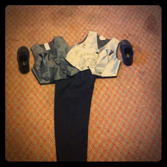 Dress Vest with matching shirt && Tie