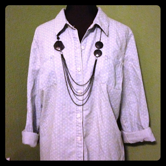 💖💖 Denim pokadot  blouse 💖💖