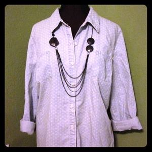 💖💖 Denim pokadot  blouse 💖💖