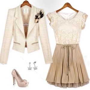 Lace dress with rope belt