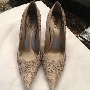 Snake like skin heels