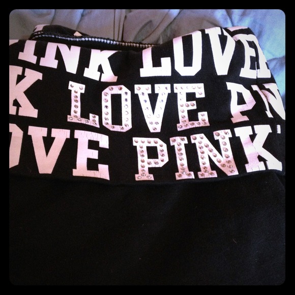 Pink Victoria's Secret yoga pants (BLING)