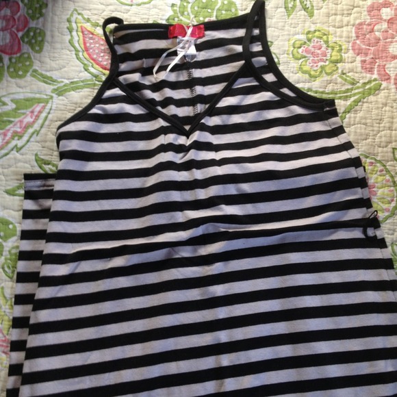 Black & White strip maxi dress.