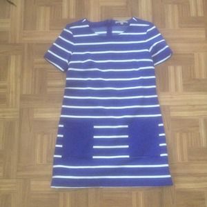 Gap blue and white stripped shift dress