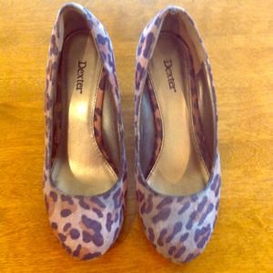 Leopard Cheetah Print Suede Wedges