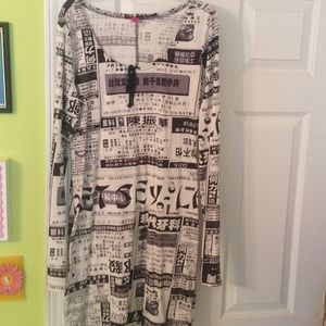 Newsprint Betsey Johnson dress