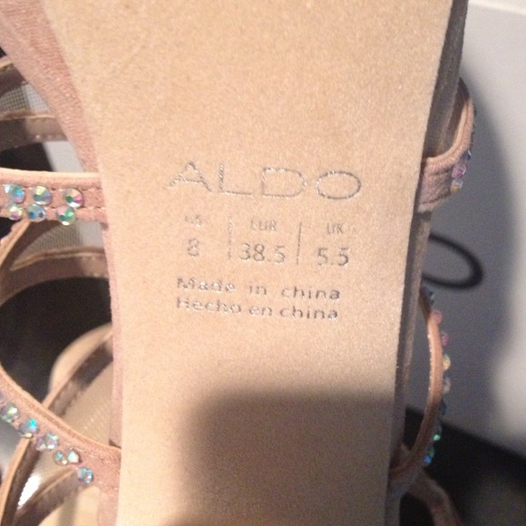 Aldo nude and rainbow crystal heels - Picture 3 of 4