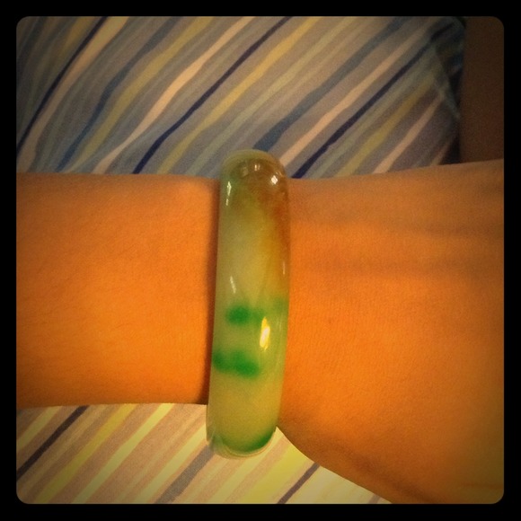 Authentic hand carved Jade Bangle