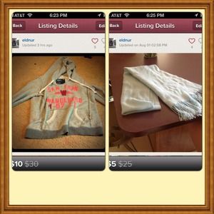 Bundle of sweatshirt and scarf