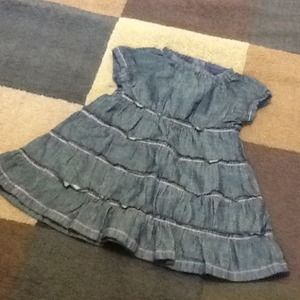 Lil girls paper denim & cloth dress