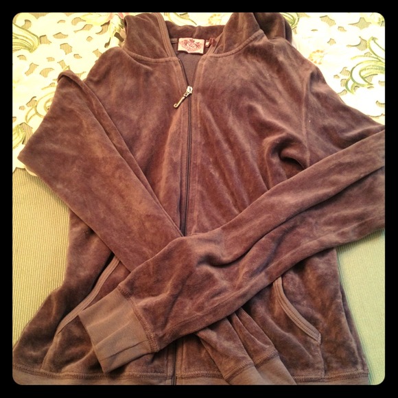 brown juicy couture velour hoodie - authentic