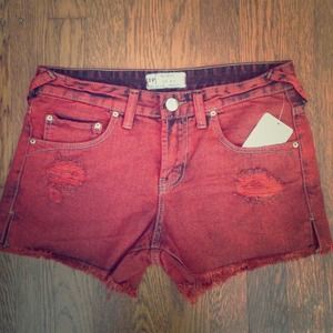 Free people high-waisted shorts