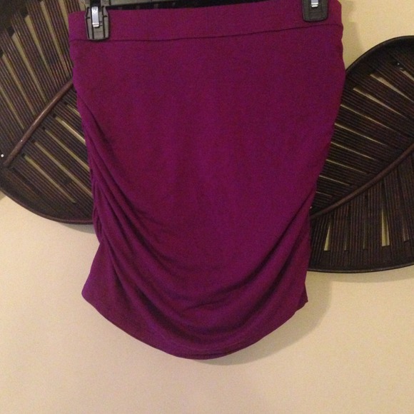Plum pencil skirt
