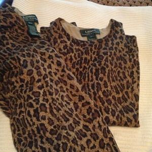 Leopard print 2 piece set.