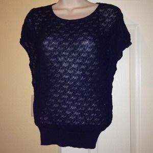 The limited xs navy blue bat wing top