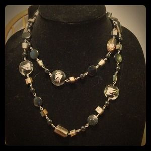 Glass bead necklace