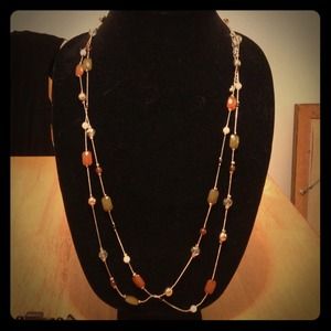 Extra long wrap necklace