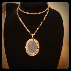 Vintage mirror necklace.