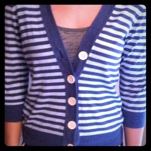 Cotton striped cardigan