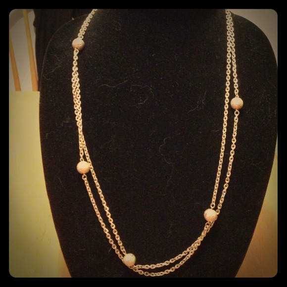 Gold chain wrap necklace