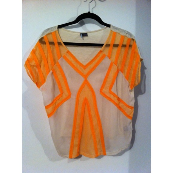 Top with sheer detail