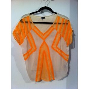 Top with sheer detail