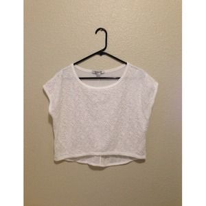 White floral crop top