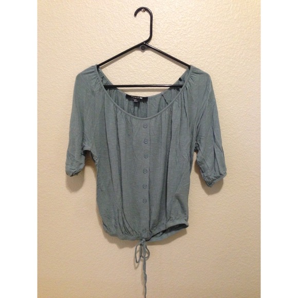 Soft teal blouse