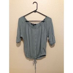 Soft teal blouse