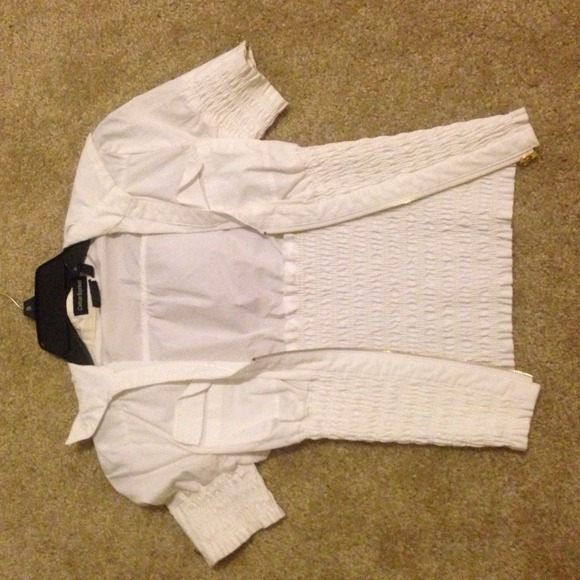 White short sleeve zipper jacket - Picture 2 of 2