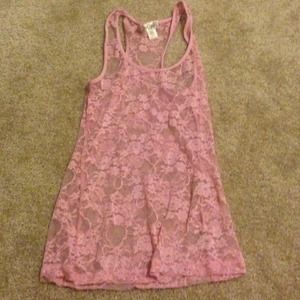 Lace see through tank
