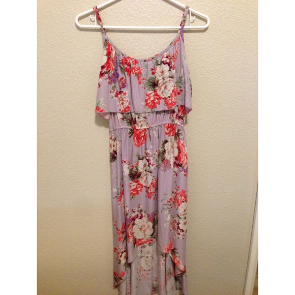 Lavender floral high low dress!