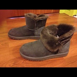 Ugg fur booties