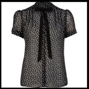 🎀SOLD🎀River Island Black Polka Dot Shirt