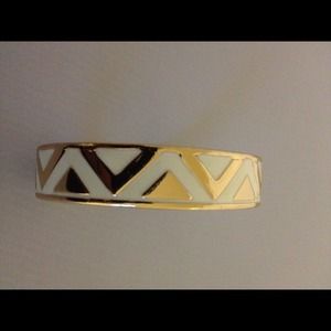Brand New: Cream Chevron Bangle