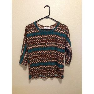 Tribal print top