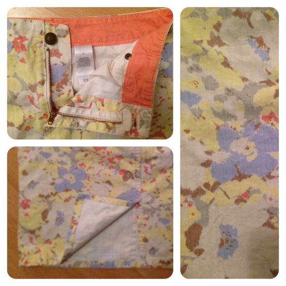 🚫Sold🚫Liz Claiborne denim skirt sz 6. Floral! - Picture 4 of 4