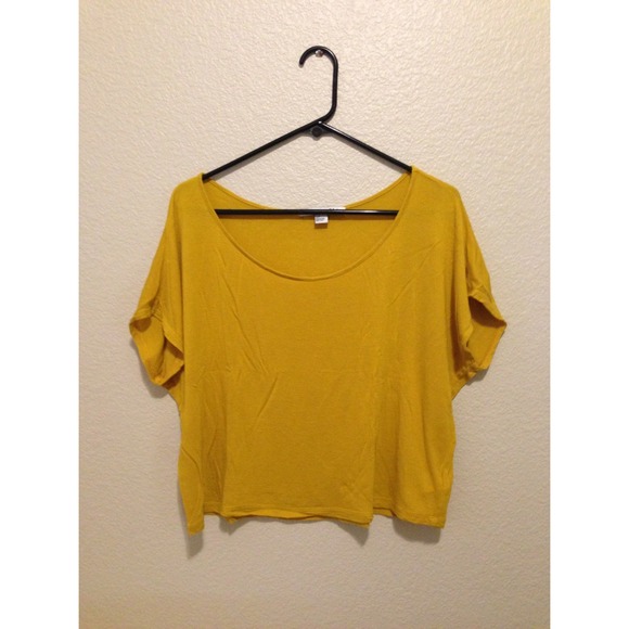 Mustard yellow crop top
