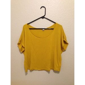 Mustard yellow crop top