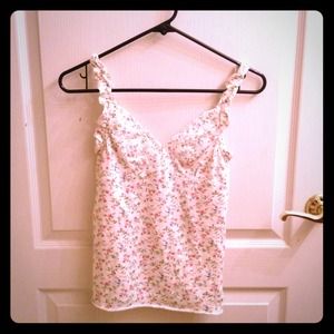 Fun flirty tank with a floral pattern