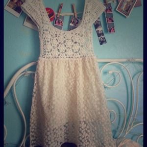 Crochet knit dress
