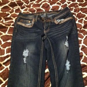 Distressed jeans