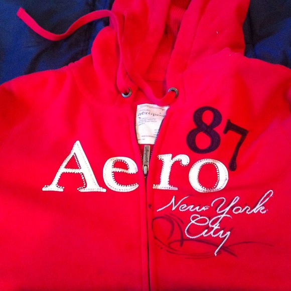 Hot pink Aeropostale hoodie