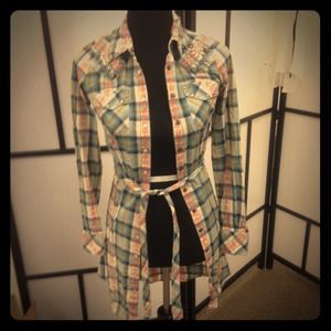 LOWERED! Western shirt dress with studs