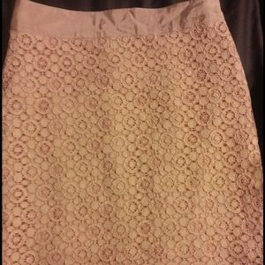 Light pink lace skirt