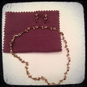 REDUCED  Gemstone necklace and matching earrings!