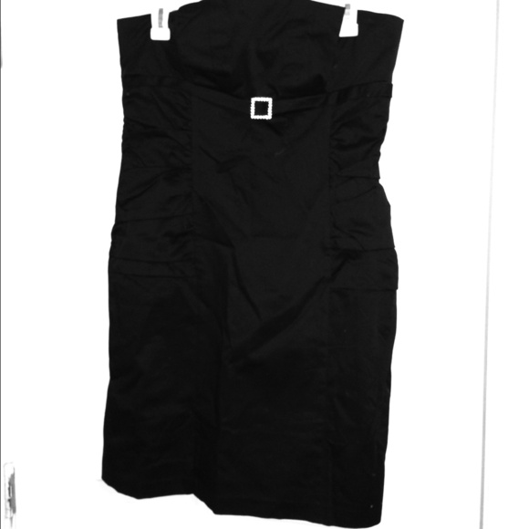 Black tube top dress