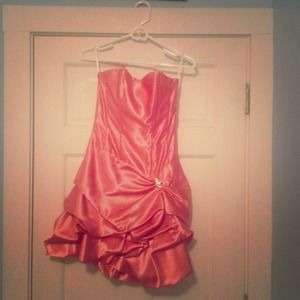 Jessica McClintock for Gunne Sax pink satin dress