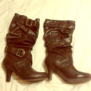 Rialto mid calf boots. Dark brown.